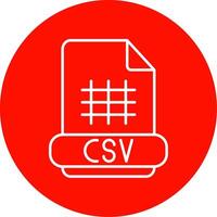 Csv Line Circle color Icon vector