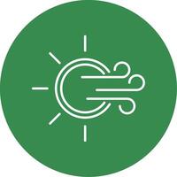 Windy Line Circle color Icon vector