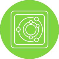 Radar Line Circle color Icon vector