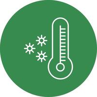 Thermometer Line Circle color Icon vector