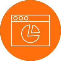 Browser Line Circle color Icon vector