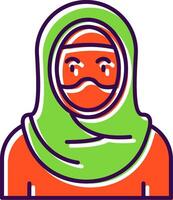 Muslim Filled Icon vector