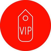 Vip pass Line Circle color Icon vector