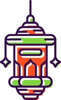 Oil lamp Filled Icon vector