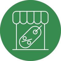 Marketplace Line Circle color Icon vector