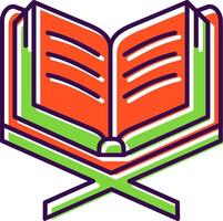 Read Filled Icon vector