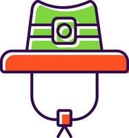 Hat Filled Icon vector