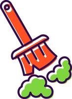 Broom Filled Icon vector