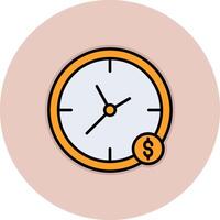 el tiempo es dinero vector icono