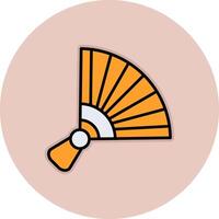 Chinese hand fan Vector Icon