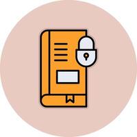 Secure Book Vector Icon