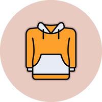 icono de vector de sudadera con capucha