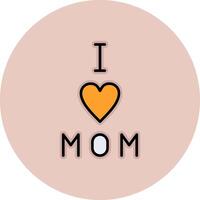 I love Mom Vector Icon