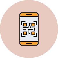 Smartphone Qr Code Vector Icon