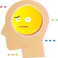 Expressionless Flat Gradient Icon vector