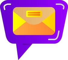 Mail Flat Gradient Icon vector