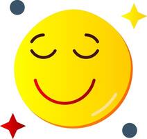 Relieved Flat Gradient Icon vector