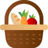 Basket Flat Gradient Icon vector