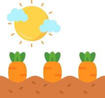 Carrots Flat Gradient Icon vector