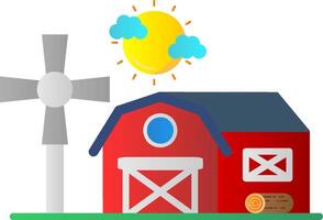 Barn Flat Gradient Icon vector