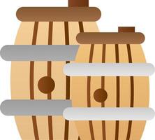 Barrel Flat Gradient Icon vector