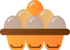 Eggs Flat Gradient Icon vector