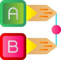 diagrama plano degradado icono vector