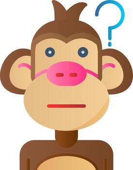 Thinking Flat Gradient Icon vector