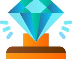 Diamond Flat Gradient Icon vector