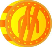 Manat Flat Gradient Icon vector