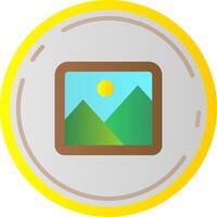 Image Flat Gradient Icon vector