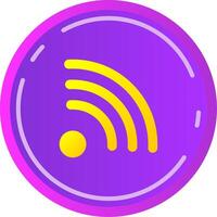 Rss Flat Gradient Icon vector