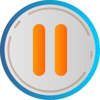 Pause Flat Gradient Icon vector