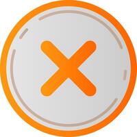 Cancel Flat Gradient Icon vector