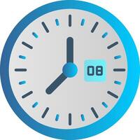 Clock Flat Gradient Icon vector