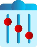 Equalizer Flat Gradient Icon vector