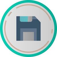 Save Flat Gradient Icon vector