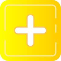 Plus Flat Gradient Icon vector
