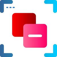 Substract Flat Gradient Icon vector