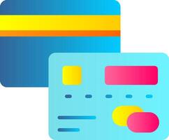 Credit card Flat Gradient Icon vector