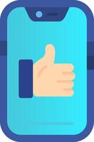 Like Flat Gradient Icon vector