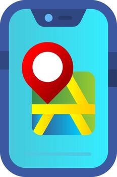 mapa ubicación plano degradado icono vector