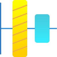 Vertical alignment Flat Gradient Icon vector
