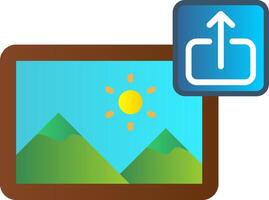 Export Flat Gradient Icon vector