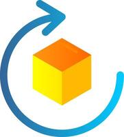 Rotate Flat Gradient Icon vector
