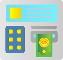 Atm machine Flat Gradient Icon vector