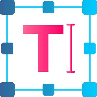 Text Flat Gradient Icon