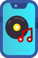 Music player Flat Gradient Icon vector