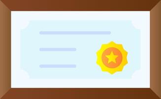 Certificate Flat Gradient Icon vector
