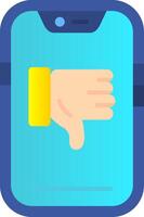 Dislike Flat Gradient Icon vector